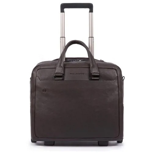 Сумка-тележка тележка для багажа PIQUADRO, 20 л, 36х40х16 см, ручная кладь, коричневый