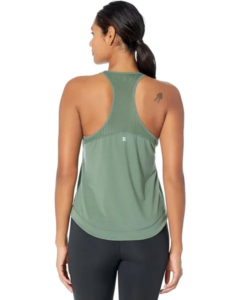 Топ Sweaty Betty Breathe Easy Run Top, цвет Heath Green