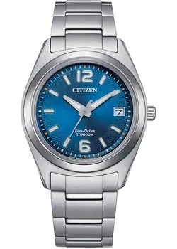 Японские наручные  женские часы Citizen FE6151-82L. Коллекция Super Titanium