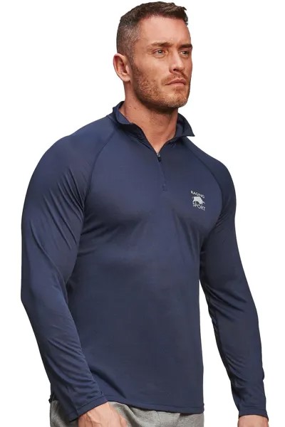 Толстовка на молнии до половины Performance Long Sleeve Quarter Zip Raging Bull, темно-синий
