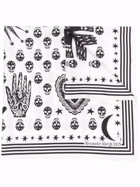 Alexander McQueen шаль Mystic Skull
