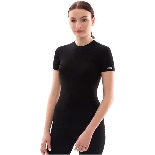 Guahoo/Термобелье женское/Женская хлопковая футболка, G21-2271TS, черная, размер 46-48