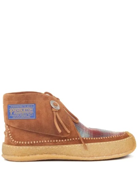 Maison Margiela топсайдеры Pendleton, коричневый