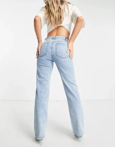 Голубые прямые джинсы в стиле 90-х ASOS