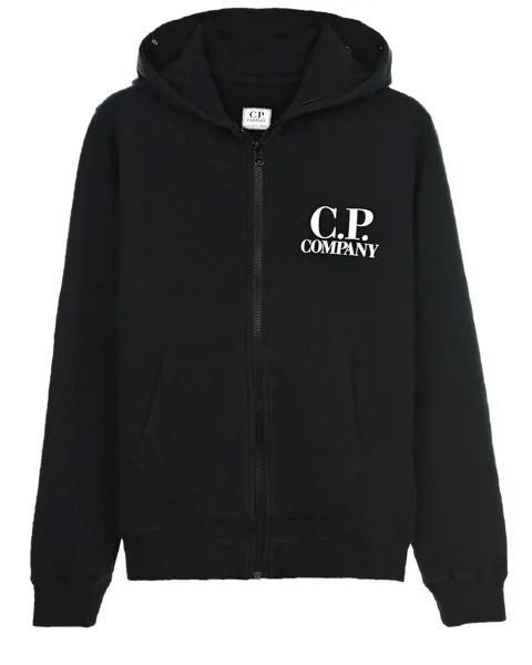 Черная спортивная куртка с логотипом CP Company