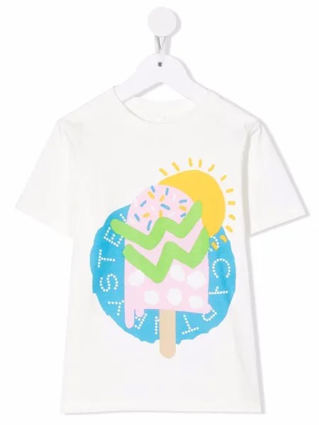 Stella McCartney Kids logo crew-neck T-shirt