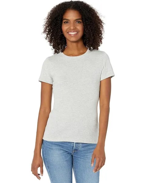 Футболка Lilla P 1x1 Rib Short Sleeve Crew Neck, цвет Heather Grey