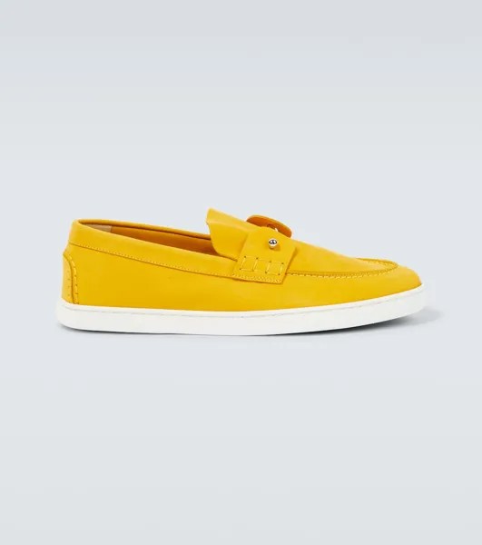 Туфли-Лодочки Chambeliboat из нубука Christian Louboutin, желтый