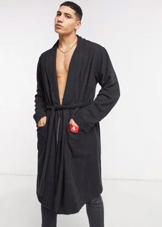 Черный халат для дома ASOS DESIGN