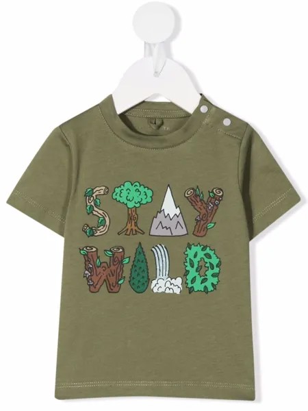 Stella McCartney Kids футболка с принтом Stay Wild Forest