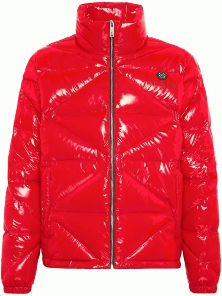 Philipp Plein пуховик на молнии, красный
