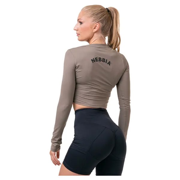 Футболка с длинным рукавом Nebbia Thumbhole Sporty 585, коричневый