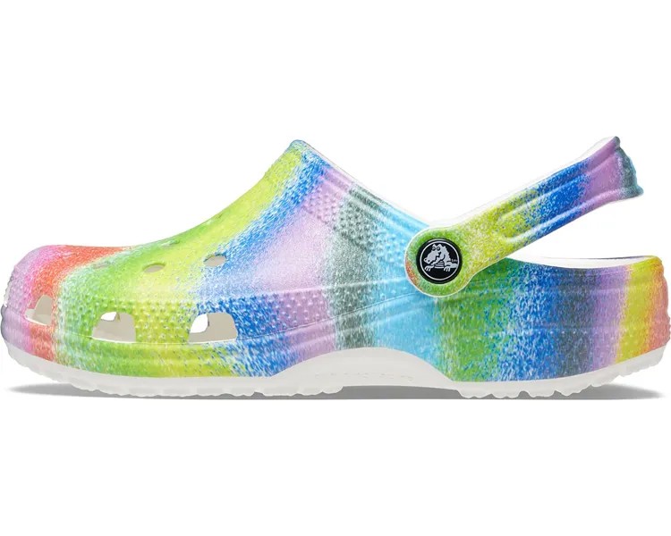 Сабо Classic Tie-Dye Graphic Clog Crocs, белый