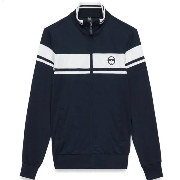 Мужская спортивная куртка на молнии темно-синего/белого цвета Sergio Tacchini