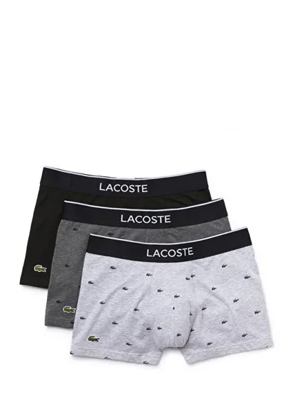 Красочные мужские боксеры из трех предметов с рисунком Lacoste