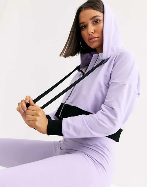 Худи на молнии для дома ASOS DESIGN-Фиолетовый