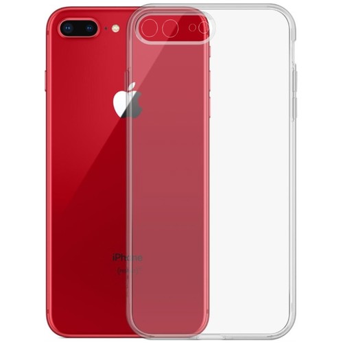 Прозрачный силиконовый чехол с защитой камеры для Apple iPhone 7 Plus и 8 Plus / Тонкий противоударный чехол на телефон Эпл Айфон 7 Плюс и 8 Плюс