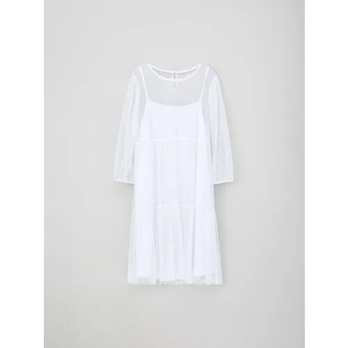 Платье Sela, размер 122, белый