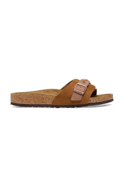 Oita плетеные замшевые тапочки Birkenstock, коричневый
