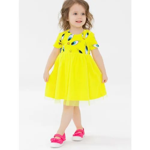 Платье playToday, размер 86, желтый