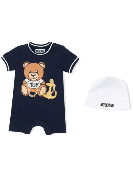 Moschino Kids короткий комбинезон с принтом