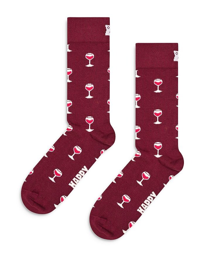 Happy Socks Носки «Бокал вина», красный