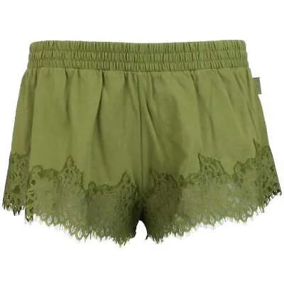 Puma Fenty By Rihanna Lace Trim Sleepwear Shorts Womens Green Casual 574302-02