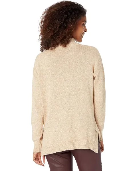 Свитер Elliott Lauren Need For Tweed Mock Neck Sweater with Button Detail On Shoulder, естественный