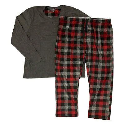 Eddie Bauer Mens Soft - Cozy Fleece Lounge Set EMW0032S (Темно-серый/Буффало)