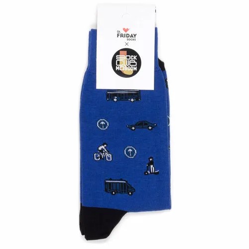 Носки St. Friday x Sock Club Moscow носки с рисунками Транспорт - Московский транспорт, размер 38-41