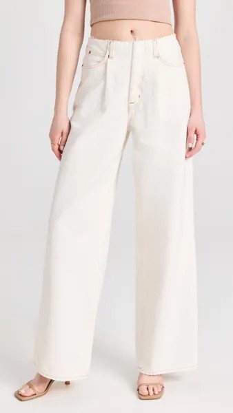 Брюки SLVRLAKE Taylor Wide Pleated, натуральный