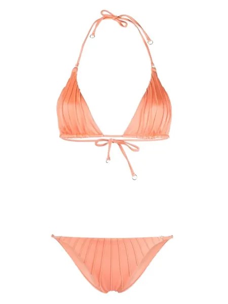 Noire Swimwear бикини со сборками, оранжевый