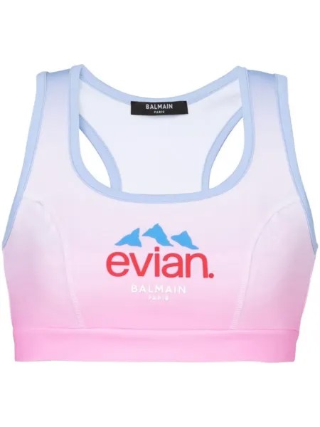 Спортивный бюстгальтер из коллаборации с Evian Balmain, розовый