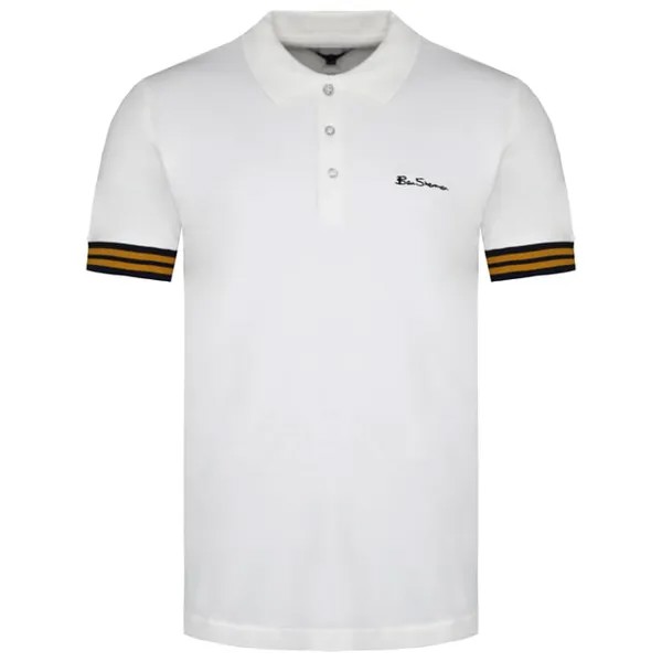 Мужская белая рубашка поло Pineapple pique Ben Sherman, белый
