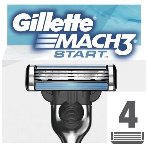Сменные кассеты Gillette Mach3 Start, 4 шт.