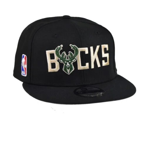 Мужская бейсболка Snapback New Era Milwaukee Bucks Logo Blend 9Fifty, черная