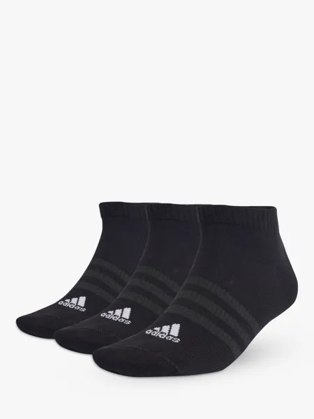 Тонкие и легкие носки с глубоким вырезом adidas, черно-белый