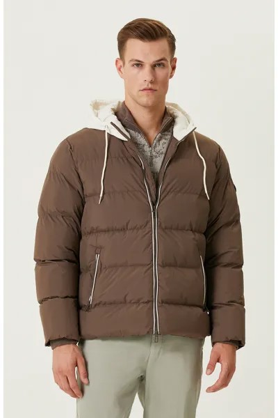 Норковое пальто с капюшоном Network, коричневый