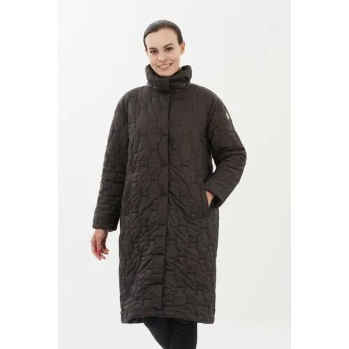 Пальто MADZERINI, размер 52, коричневый, черный