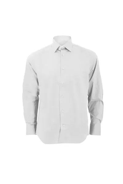 Рубашка приталенного кроя с длинными рукавами и легким уходом Collection Russell, белый