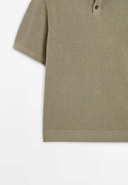 Рубашка поло Massimo Dutti, светло-коричневый