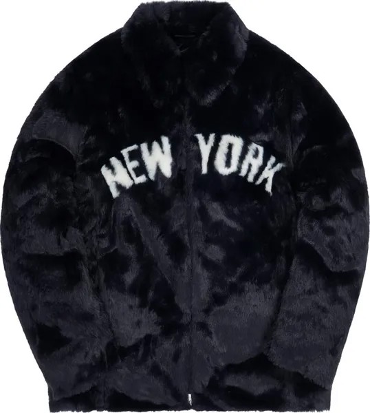 Куртка Kith For Major League Baseball New York Yankees Faux Fur Coaches Jacket 'Navy', синий