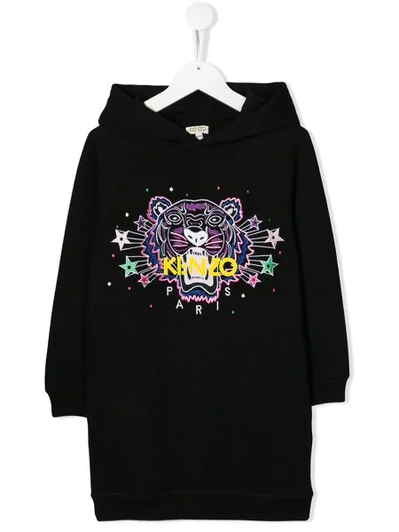 Kenzo Kids платье-толстовка с вышивкой