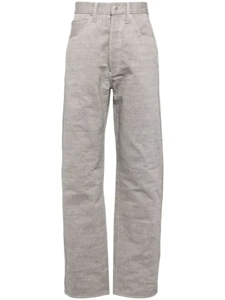 Джинсы прямые с отворотами Maison Margiela, серые