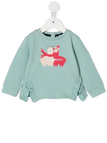 Emporio Armani Kids толстовка с принтом Llama