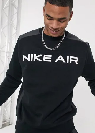 Черный свитшот с круглым вырезом Nike Air-Черный цвет