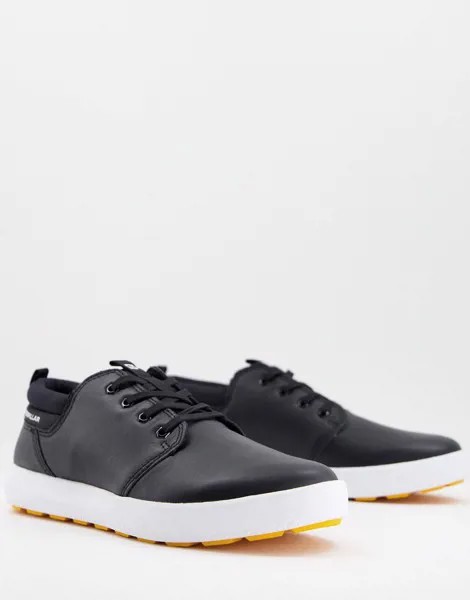 Черные кожаные кроссовки на шнуровке Cat Footwear Proxy-Черный