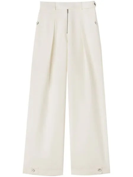 Jil Sander широкие брюки с завышенной талией, нейтральный цвет
