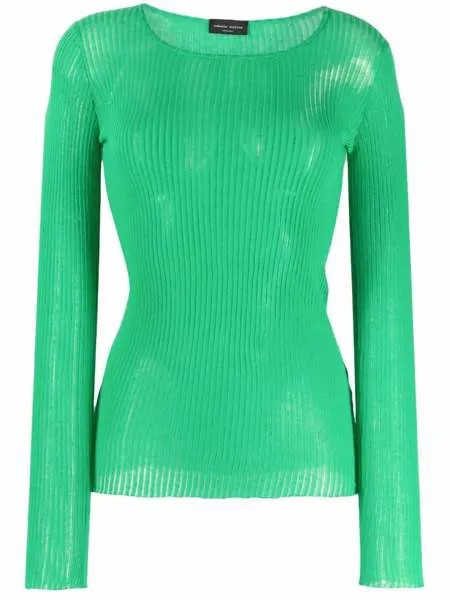 Roberto Collina ribbed-knit scoop-neck top