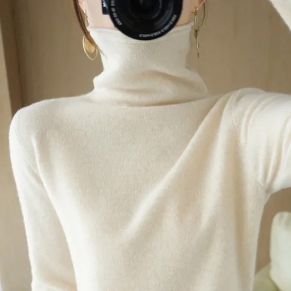 Новый зимний свитер, свитер с воротником сваи, женский корейский Свободный свитер с длинными рукавами и ленивым ветром, рубашка-блузка